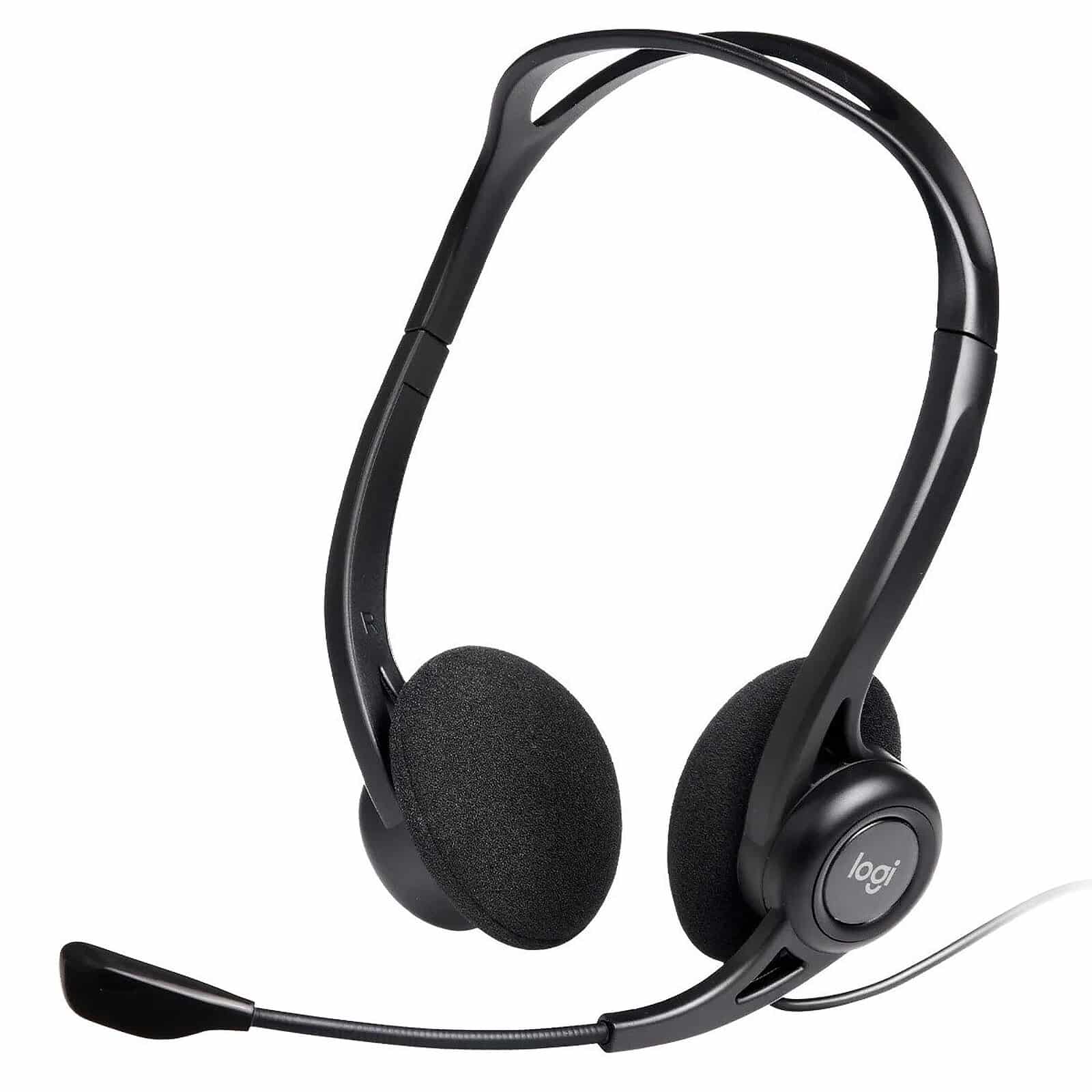 Logitech 960 Casque USB avec microphone anti-parasite – Noir